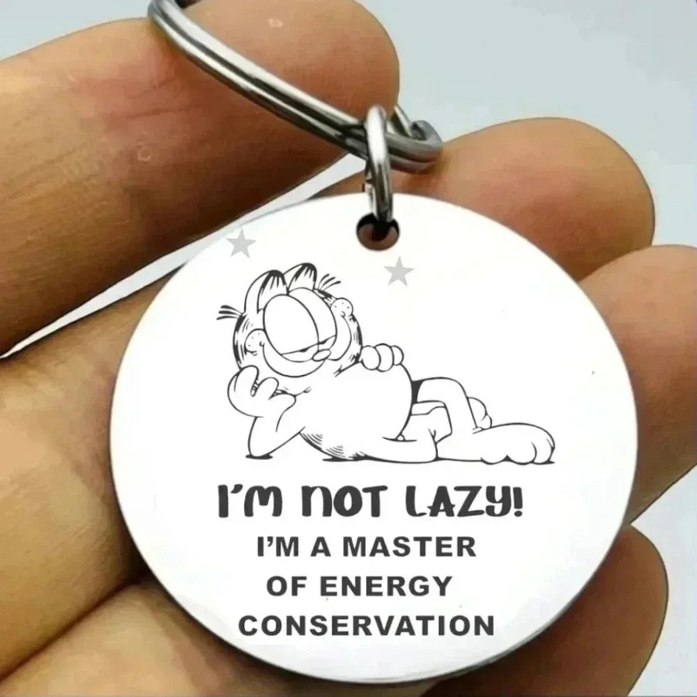 Garfield I'm not lazy Hot Funny Keychain